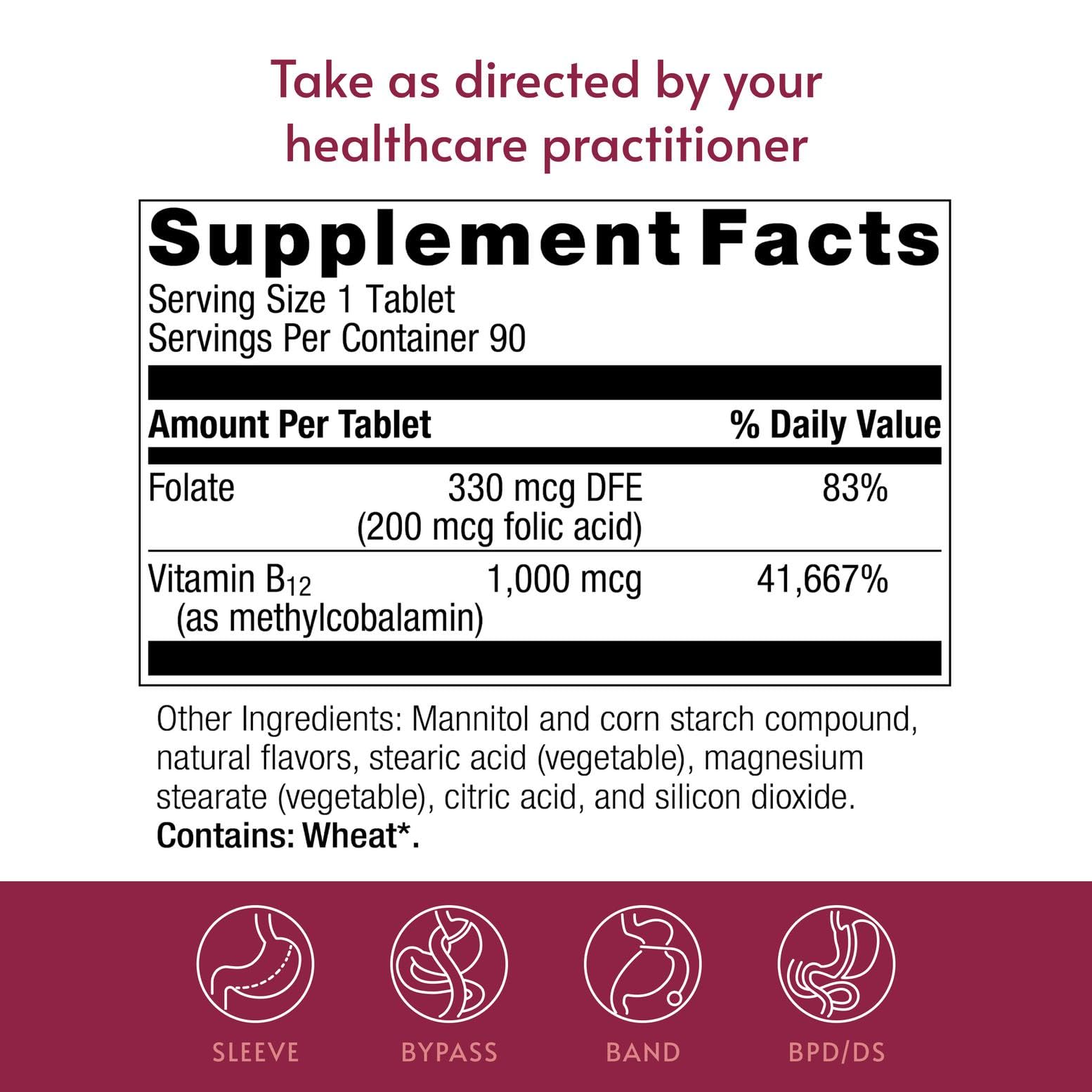Bariatric Advantage etiqueta con ingredientes y dosis claras, transparencia