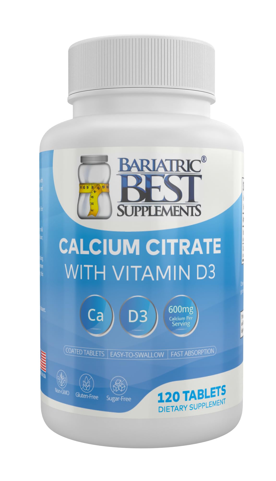 Bariatric Best frente del empaque mostrando 120 tabletas y beneficios