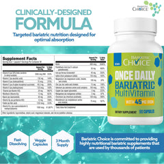 Bariatric Choice etiqueta con información nutricional legible y útil