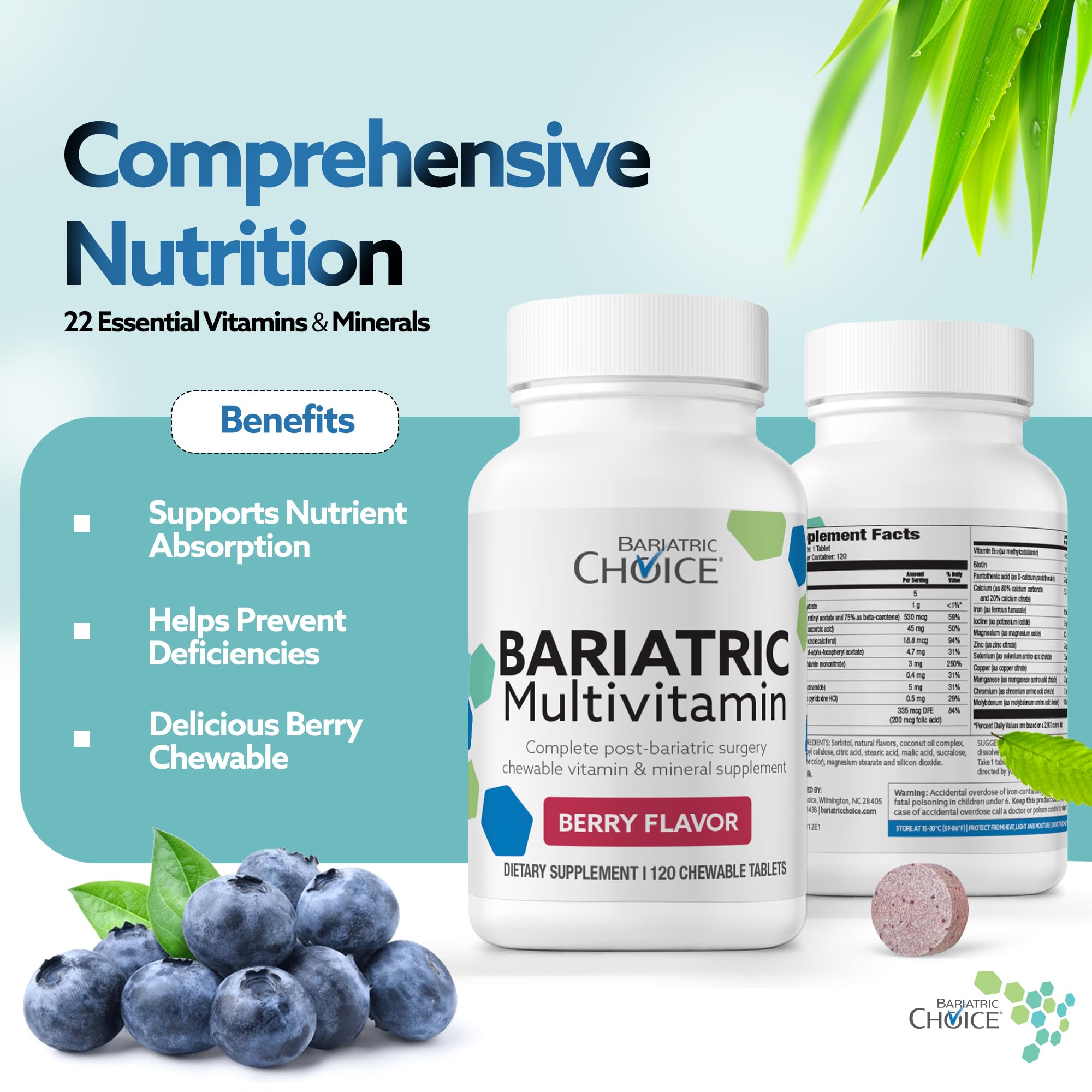 Bariatric Choice comparación de tamaño para visualizar la tableta y facilitar la toma