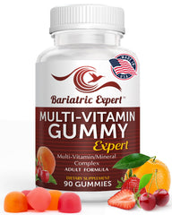 Bariatric Food Expert frontal del envase mostrando 90 gomitas y conveniencia
