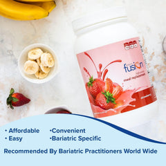 Bariatric Fusion batido preparado en vaso listo para beber, beneficio saciedad