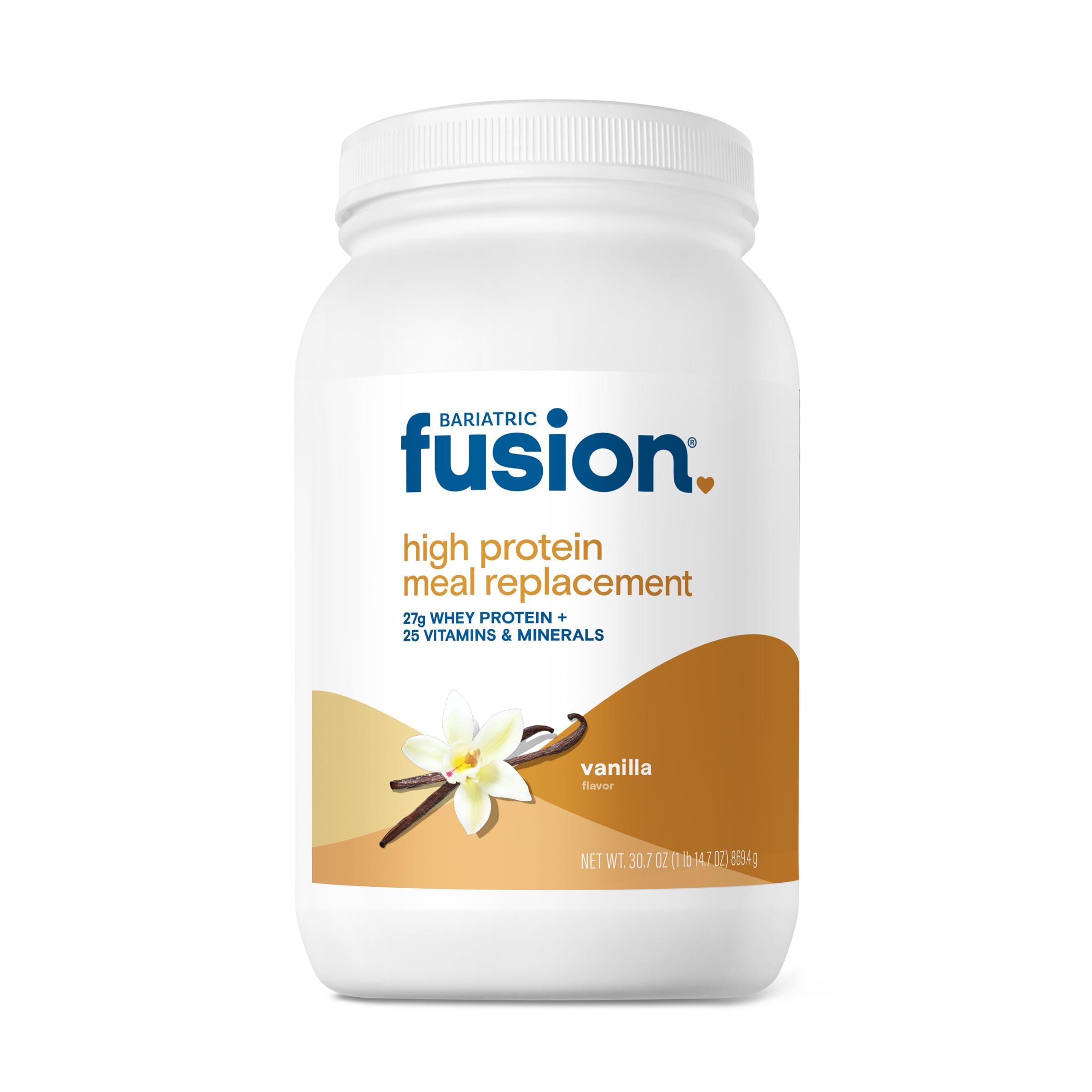 Bariatric Fusion bote frontal muestra sabor vainilla y conveniencia