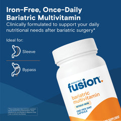 Bariatric Fusion cápsula en primer plano fácil de tragar y sin sabor desagradable
