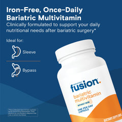 Bariatric Fusion primer plano de una cápsula, detalle que indica fácil de tragar