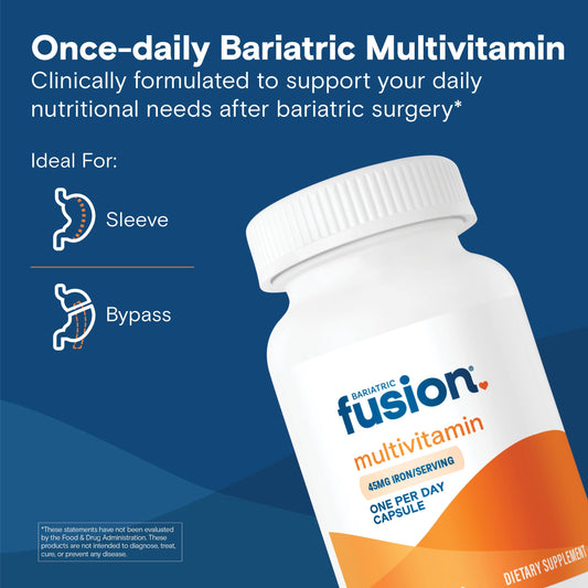 Bariatric Fusion cápsula detalle que muestra formato fácil de tragar