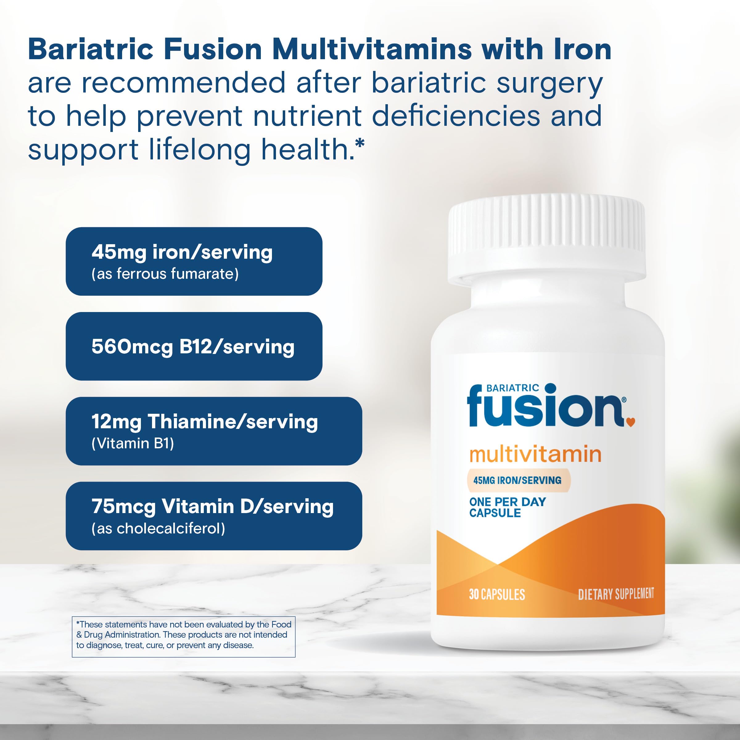 Bariatric Fusion comparación de tamaño para apreciar dosis y portabilidad