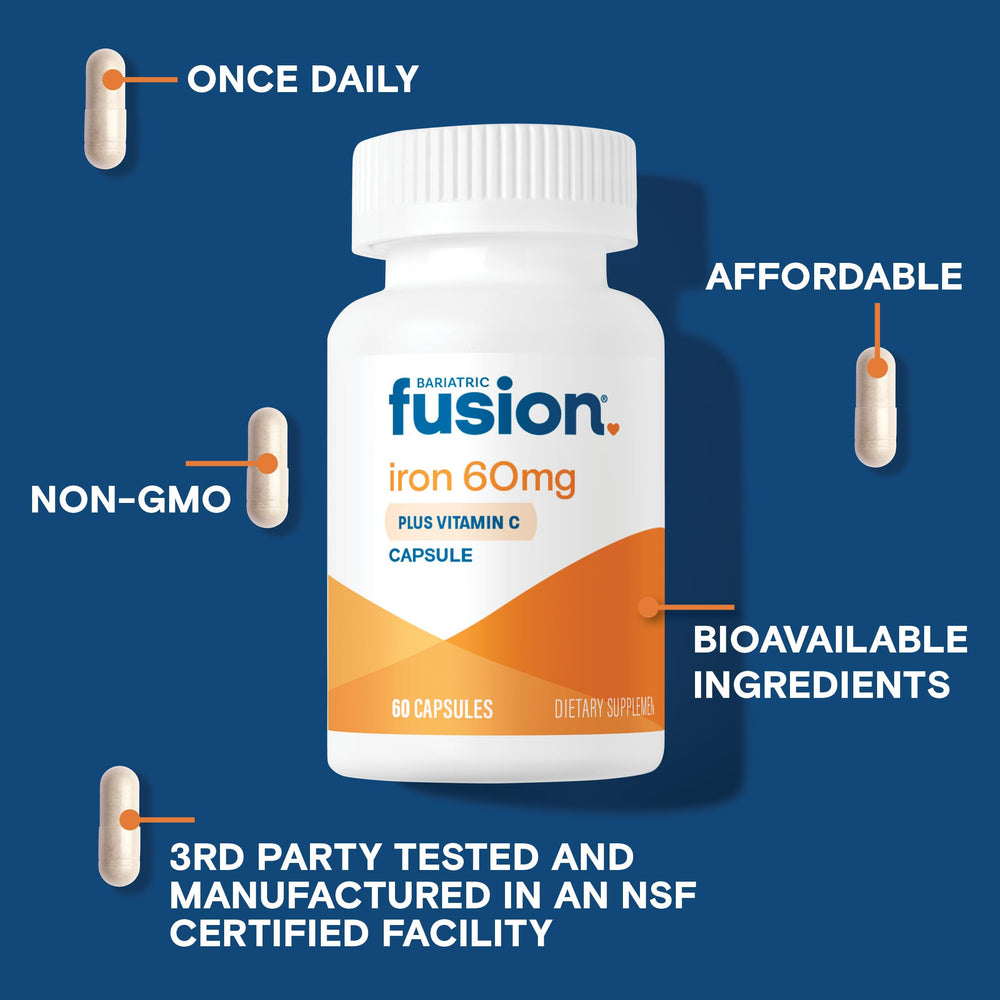 Bariatric Fusion detalle de etiqueta con composición y libre de alérgenos