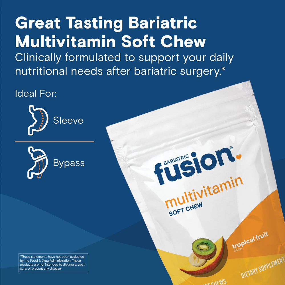 Bariatric Fusion close-up de textura del soft chew que facilita la ingestión