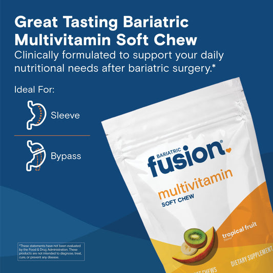 Bariatric Fusion close-up de textura del soft chew que facilita la ingestión