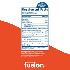Bariatric Fusion envase abierto con masticables listo para consumo diario