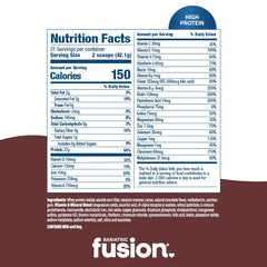 Bariatric Fusion tamaño del tarro comparado con una mano para escala
