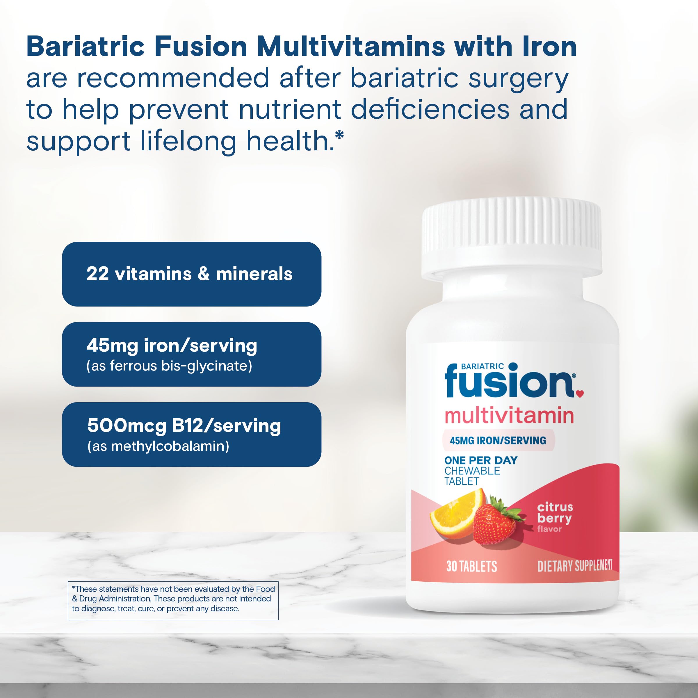 Bariatric Fusion etiqueta con información nutricional que facilita ver nutrientes clave