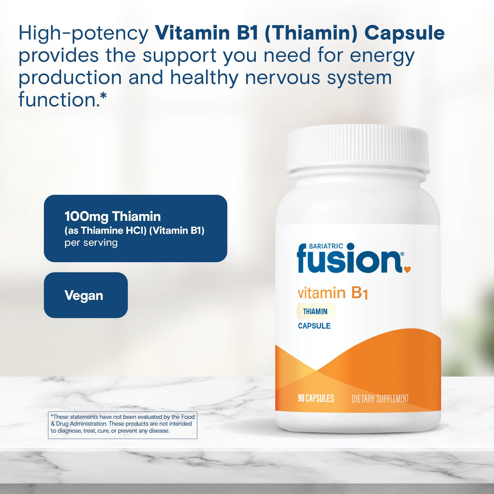 Bariatric Fusion etiqueta con información nutricional clara y dosis por cápsula