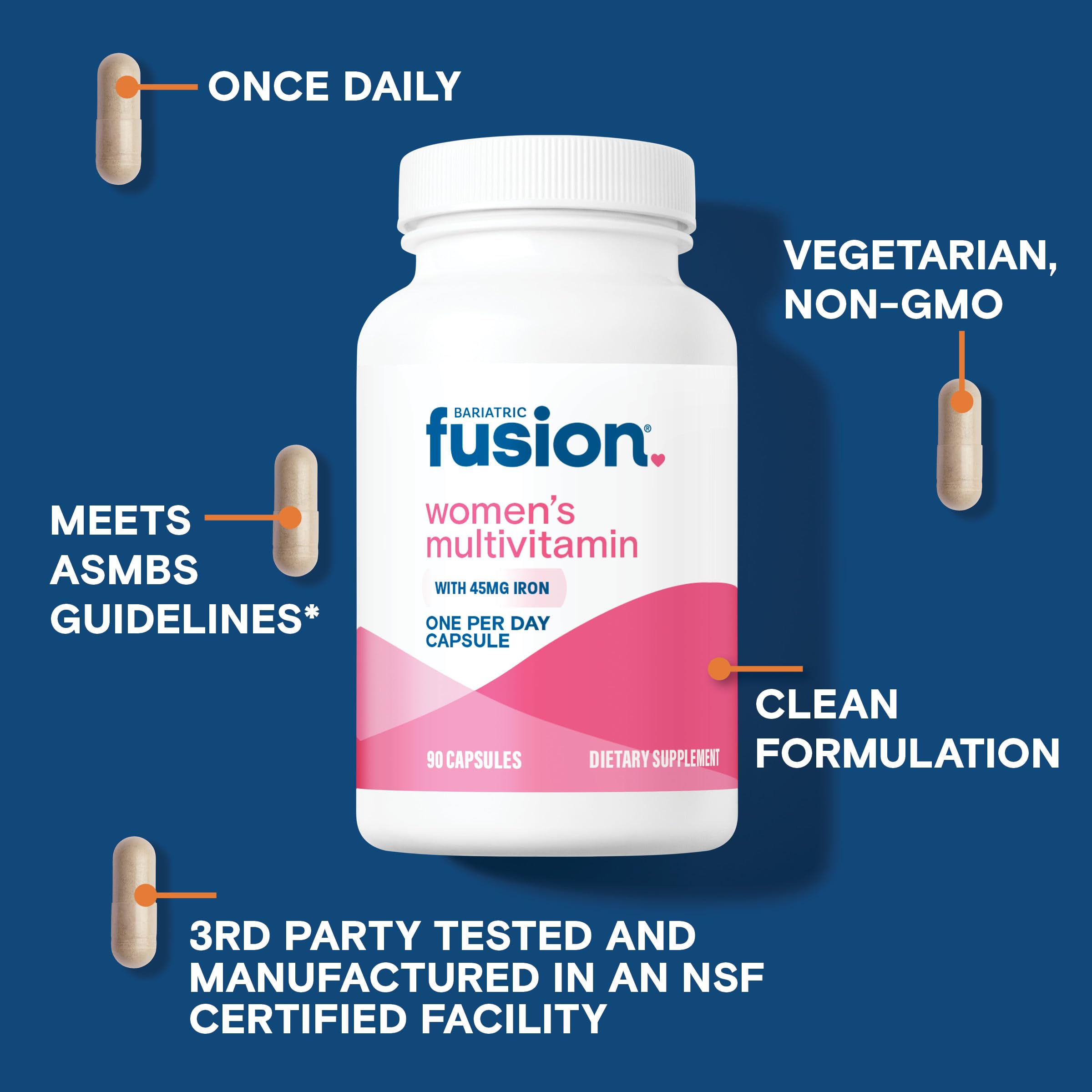 Bariatric Fusion etiqueta con lista de ingredientes y beneficios