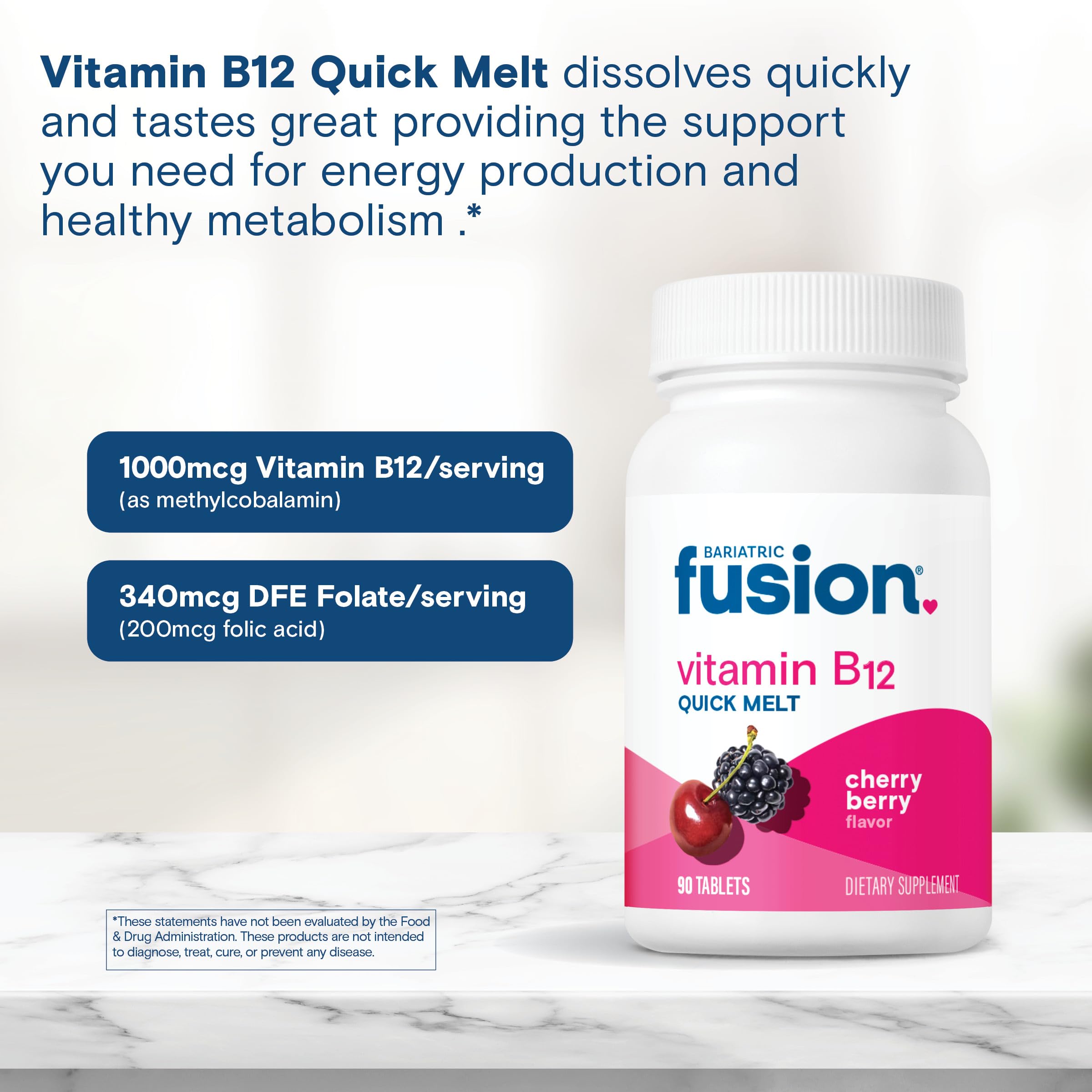 Bariatric Fusion etiqueta con ingredientes y valores por porción claros