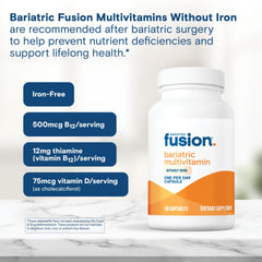 Bariatric Fusion etiqueta nutricional en primer plano, aporta transparencia