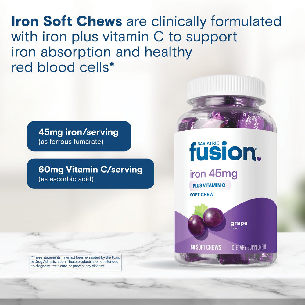 Bariatric Fusion etiqueta nutricional con ingredientes y absorción optimizada