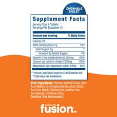 Bariatric Fusion etiqueta nutricional destacando calcio, magnesio y vitamina D