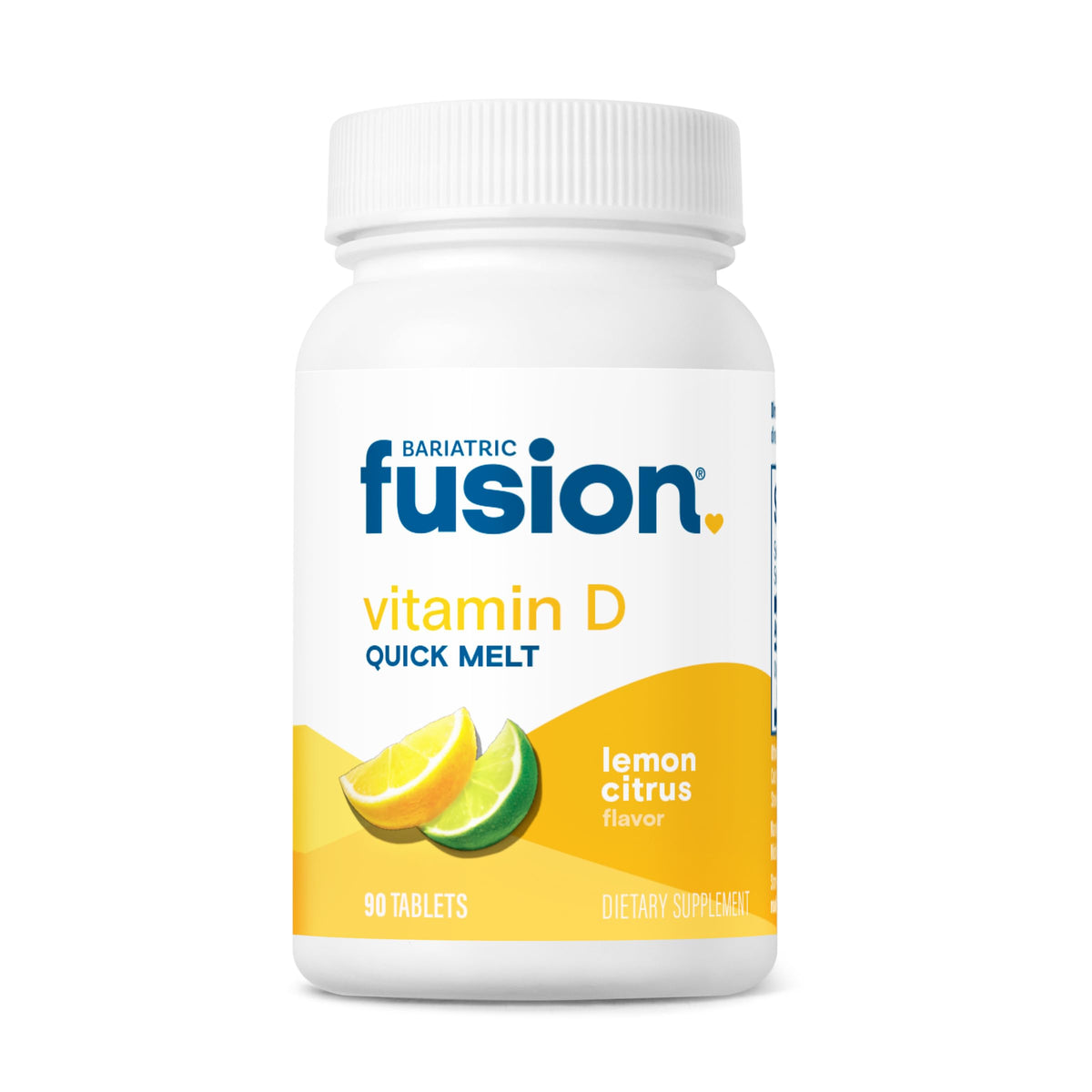 Bariatric Fusion frasco delante mostrando marca y cantidad, conveniencia diaria