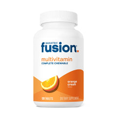 Bariatric Fusion frasco delantero mostrando 120 tabletas y beneficio de suministro mensual
