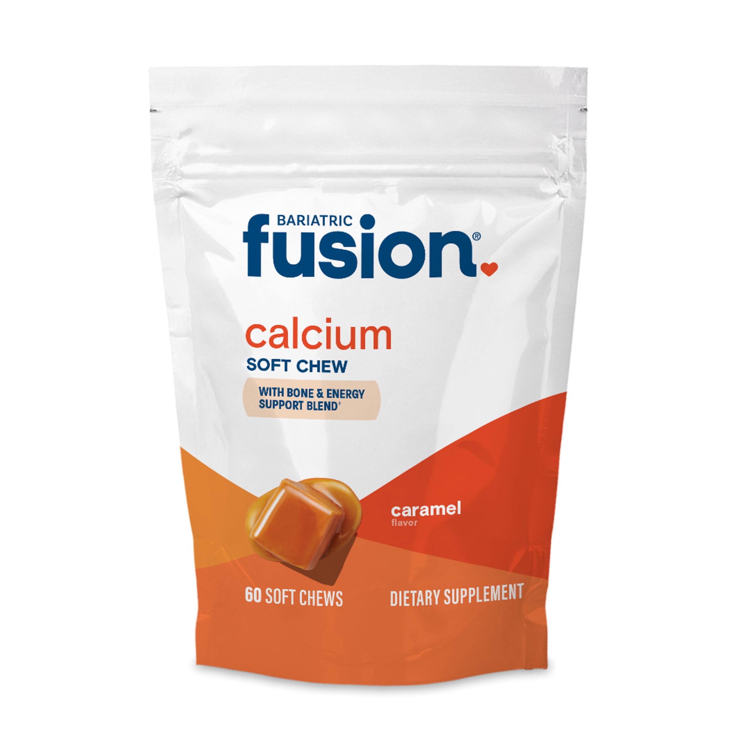 Bariatric Fusion frente del empaque mostrando sabor caramelo y sin azúcar