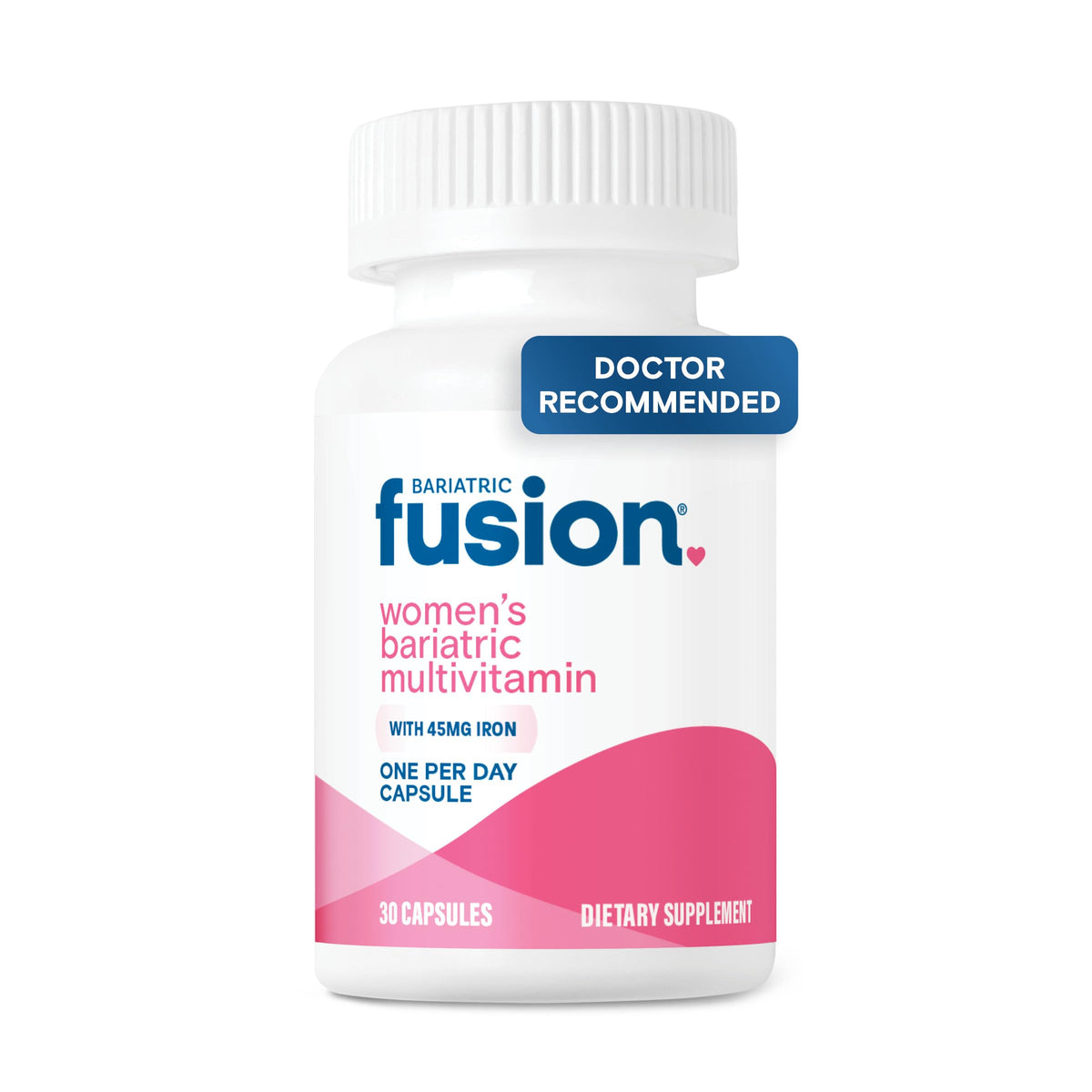 Bariatric Fusion frente del envase mostrando la dosis diaria y beneficios