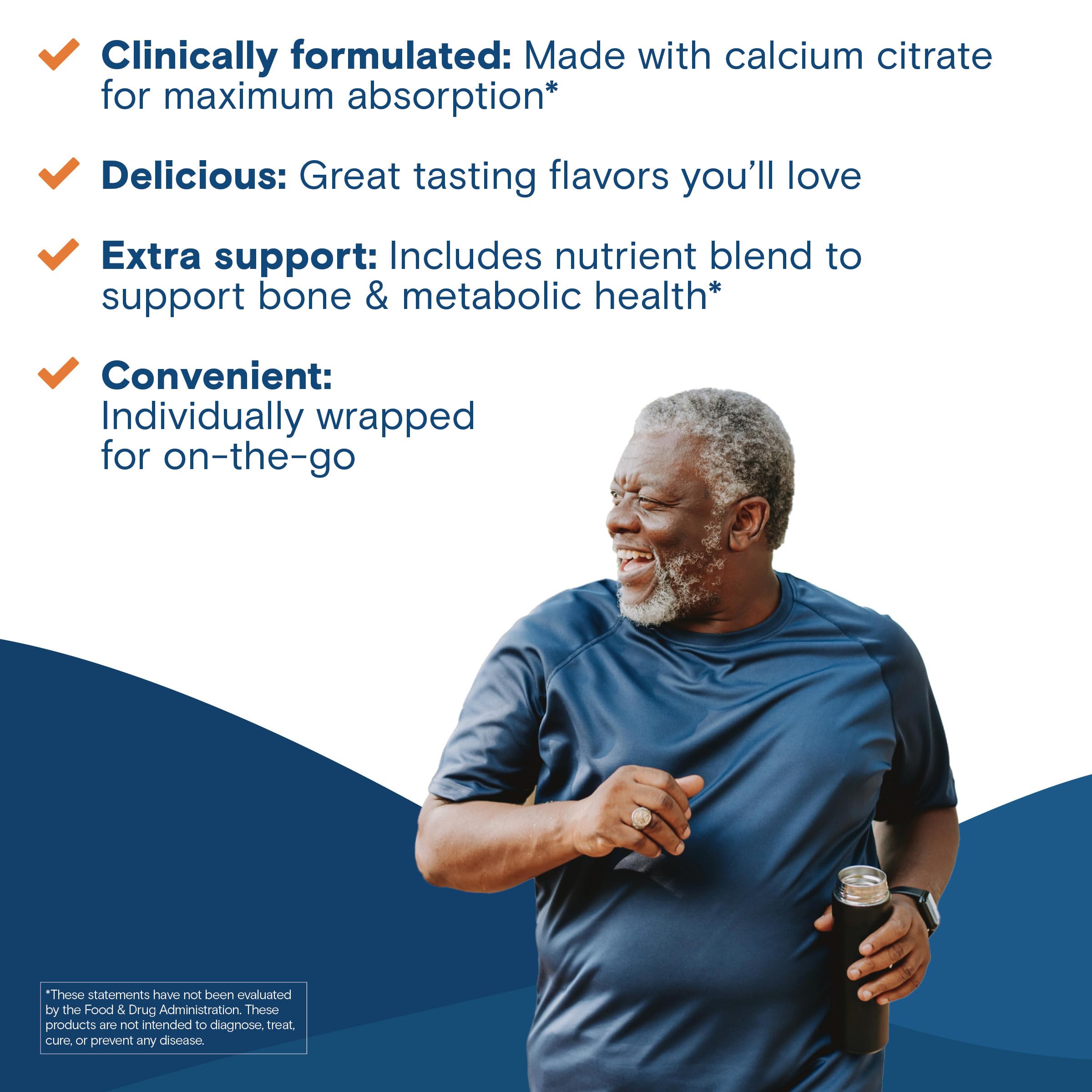 Bariatric Fusion representación de calcio, vitamina D y magnesio apoyando absorción