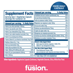 Bariatric Fusion etiqueta de ingredientes mostrando hierro y mezcla femenina