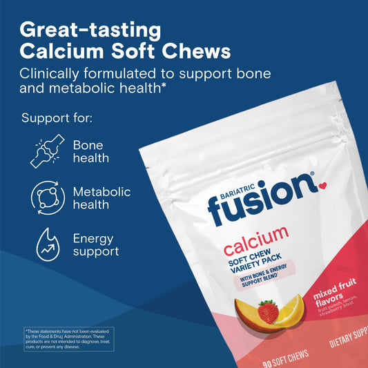 Bariatric Fusion textura del masticable en primer plano para apreciar suavidad y facilidad de masticar