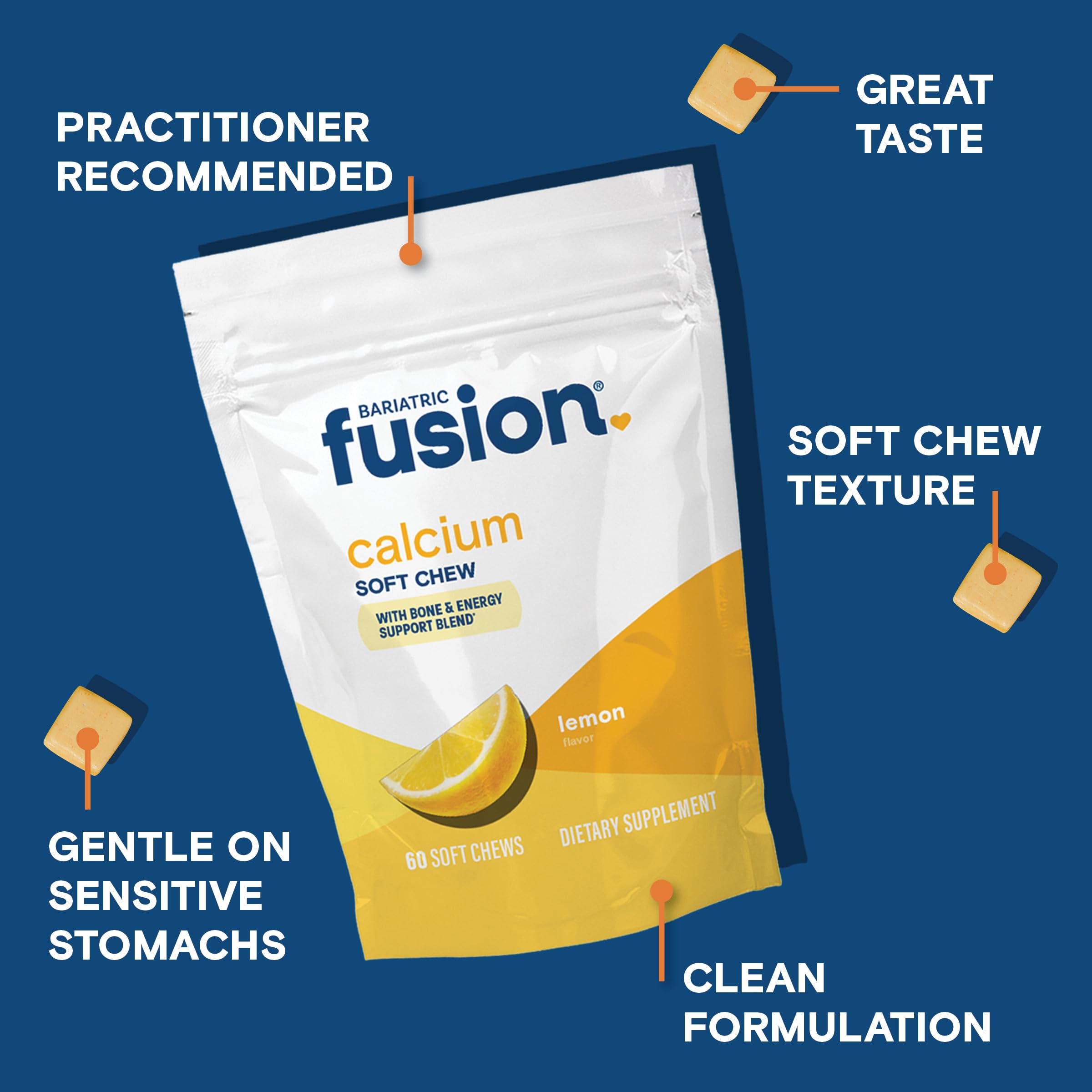 Bariatric Fusion masticable sostenido en la mano, conveniencia para toma rápida