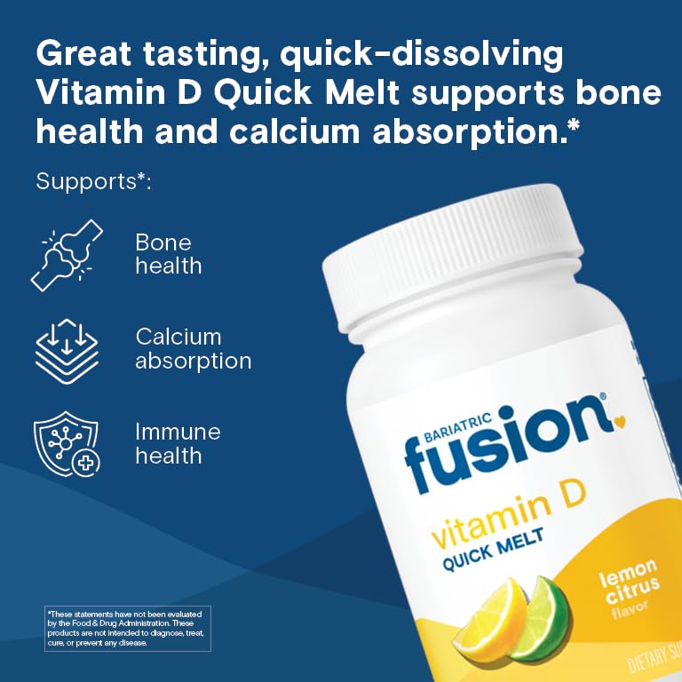 Bariatric Fusion primer plano de tableta y textura, fácil disolución rápida