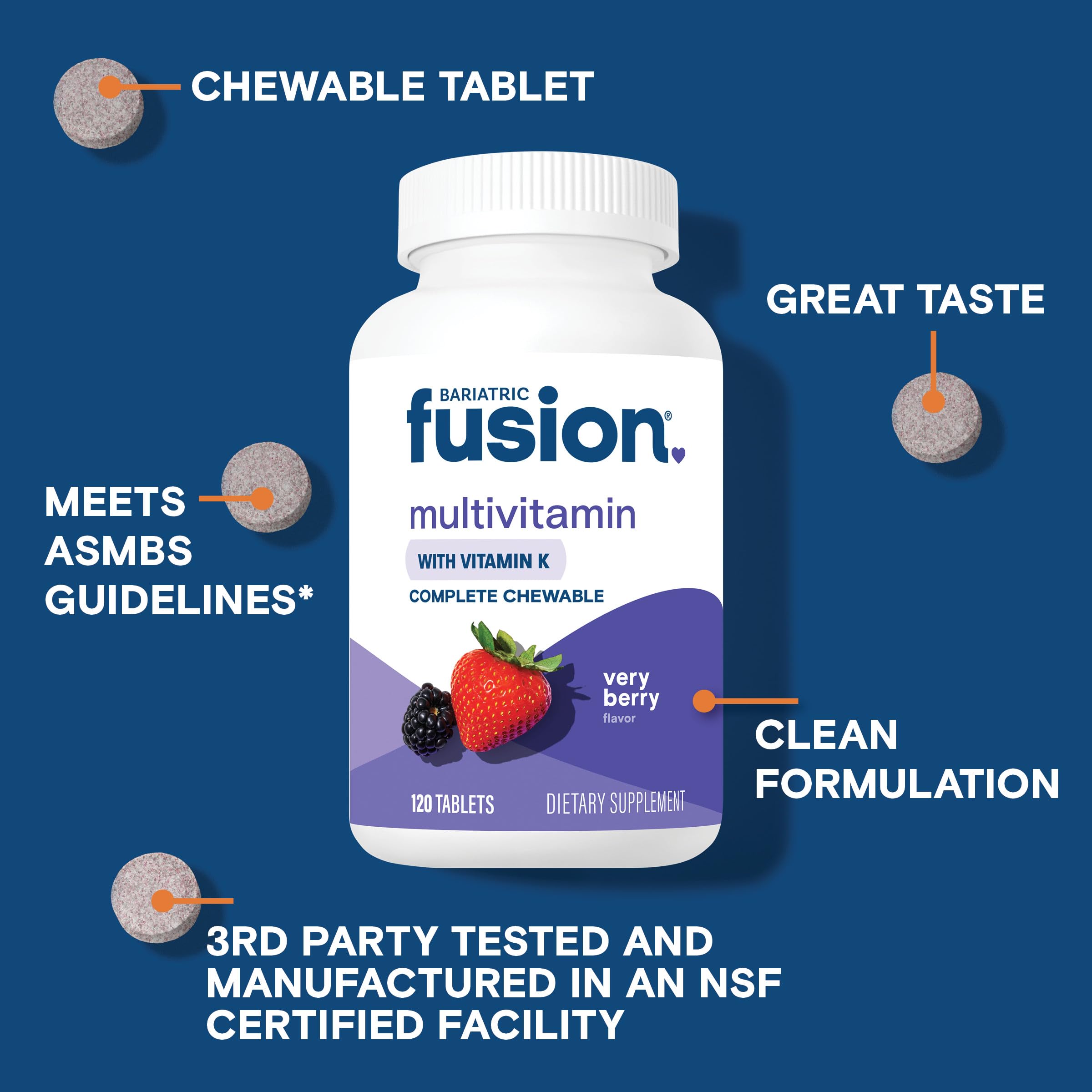 Bariatric Fusion tableta en mano, comodidad para tomar a diario