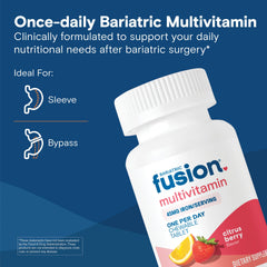 Bariatric Fusion tabletas masticables en primer plano, fácil de masticar y llevar