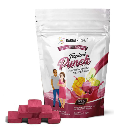 BariatricPal frente del envase mostrando 90 gomitas y beneficio de dosis diaria