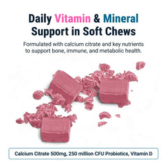 BariatricPal etiqueta nutricional destacando calcio 500 mg y vitamina D3