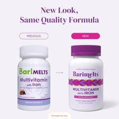 BariMelts frasco abierto con tabletas que facilita la dosificación diaria
