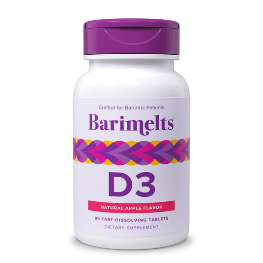 BariMelts empaque frontal mostrando 90 tabletas y beneficios claros