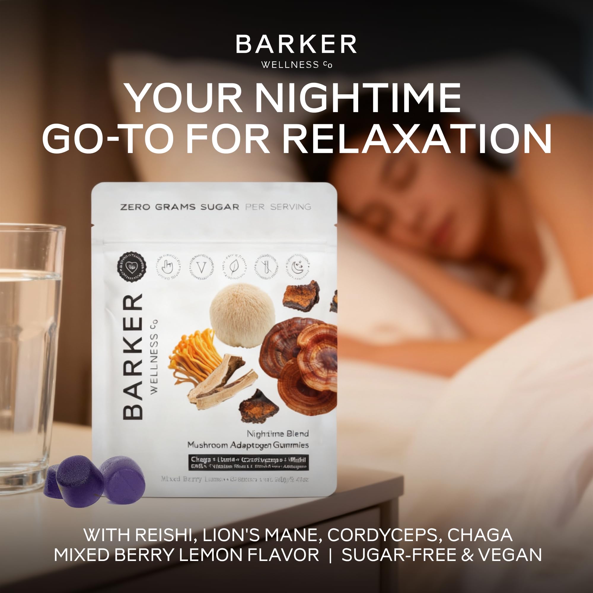 Barker Wellness primer plano textura de gomita mostrando aspecto apetecible