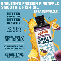 Barlean's botella 16oz junto a una regla para comparar tamaño práctico