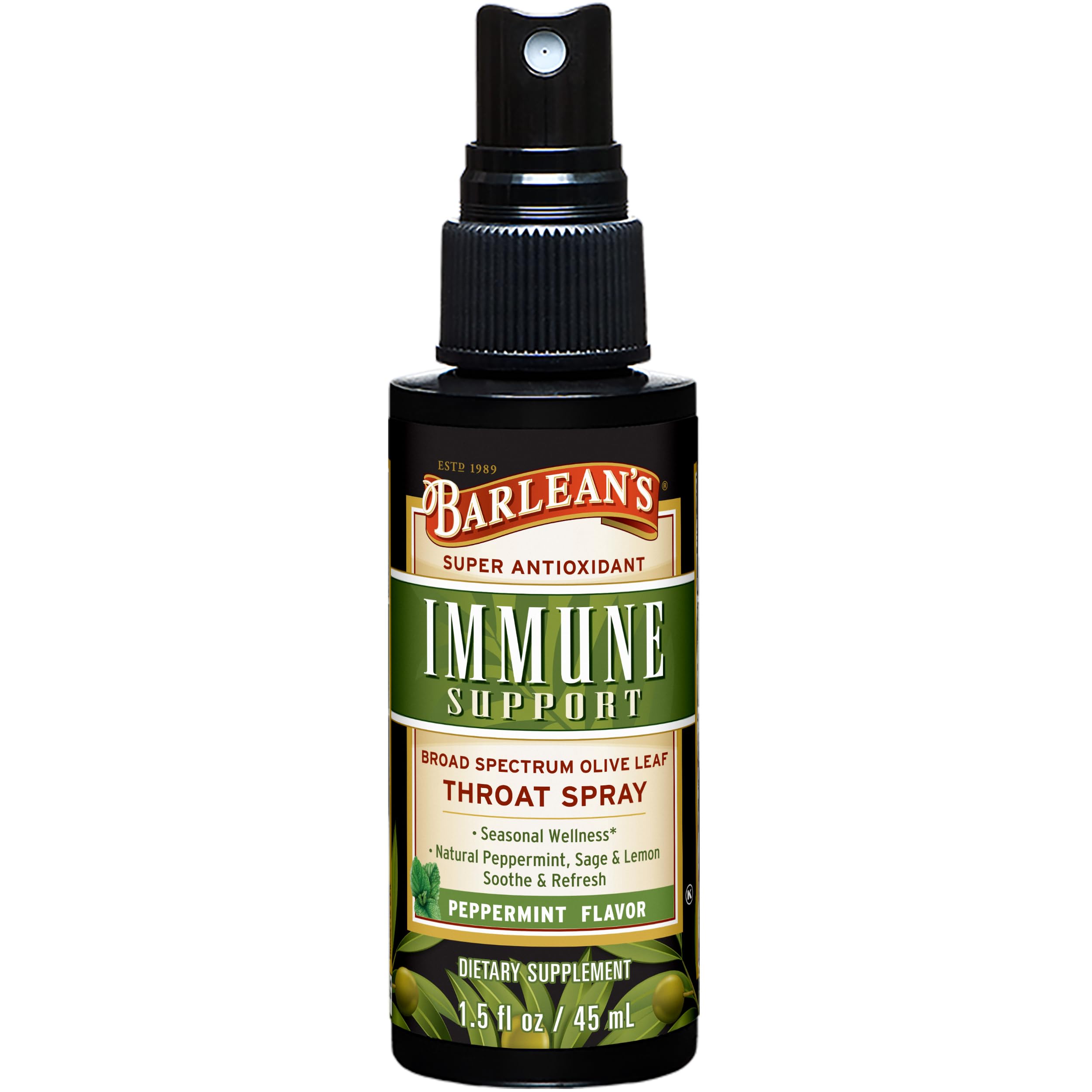 Barlean's detalle de etiqueta mostrando ingredientes naturales y confianza