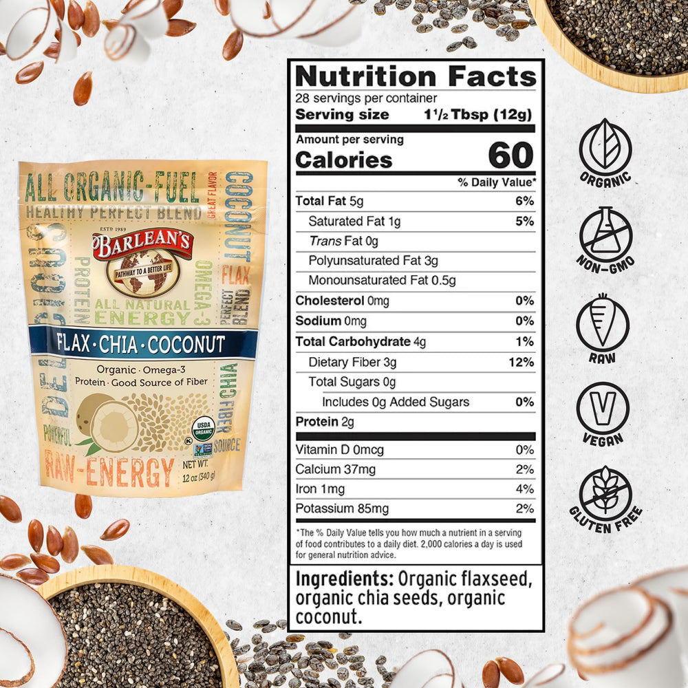 Barlean's mezcla integrada en batido para desayuno nutritivo