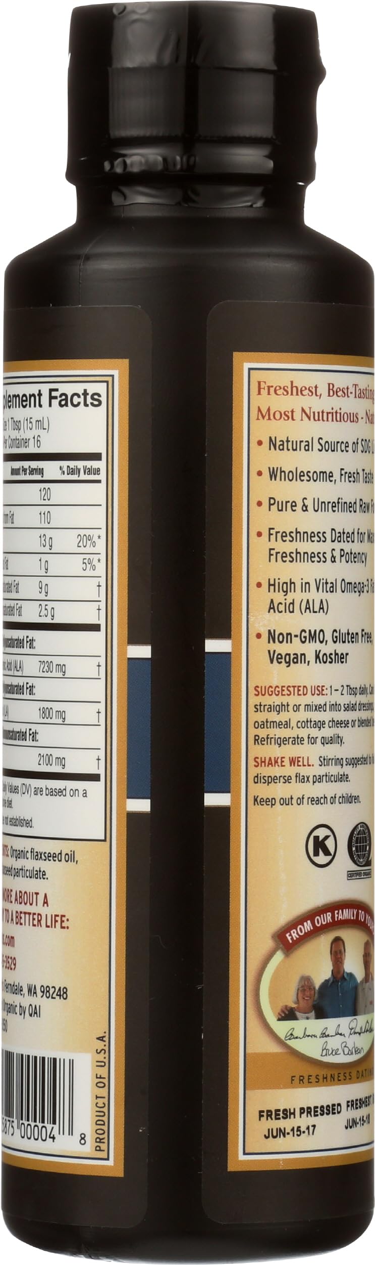 Barlean's aliño en ensalada realzando sabor y aporte de omega‑3