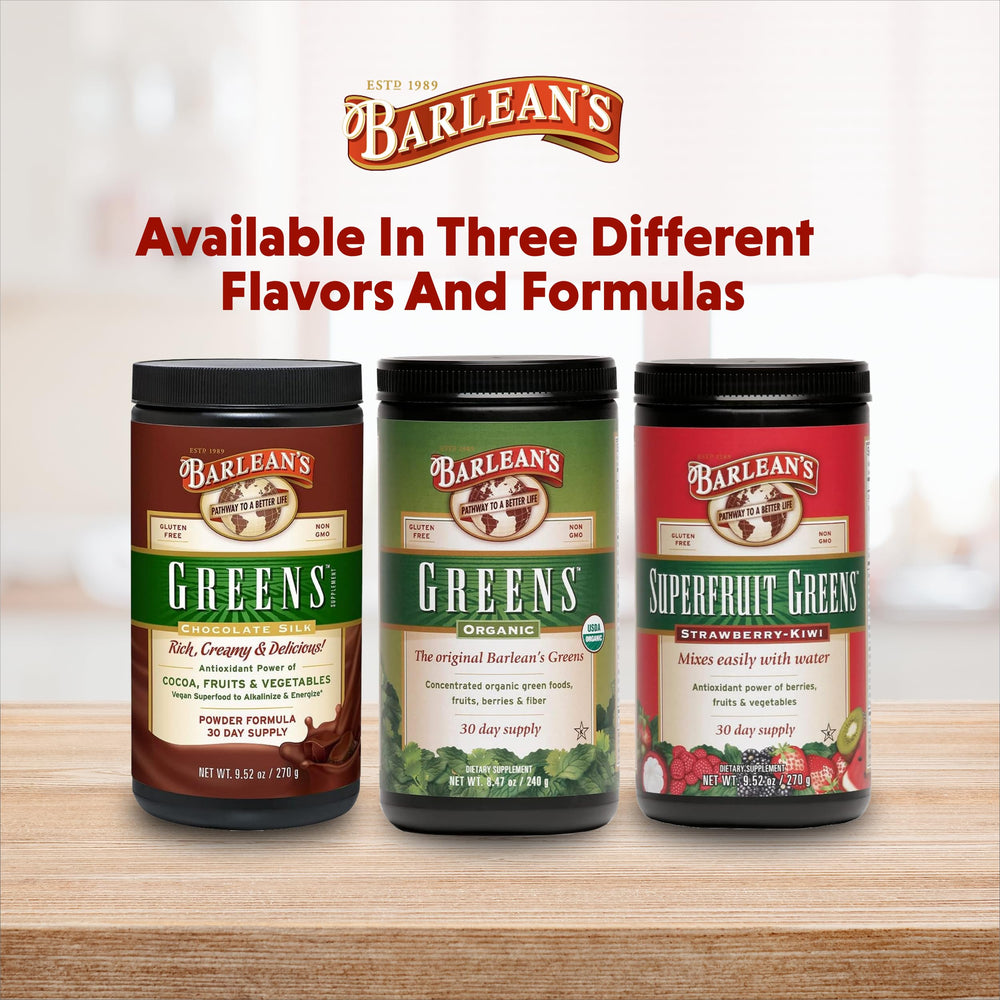 Barlean's batido matutino preparado en cocina, añade sabor saludable
