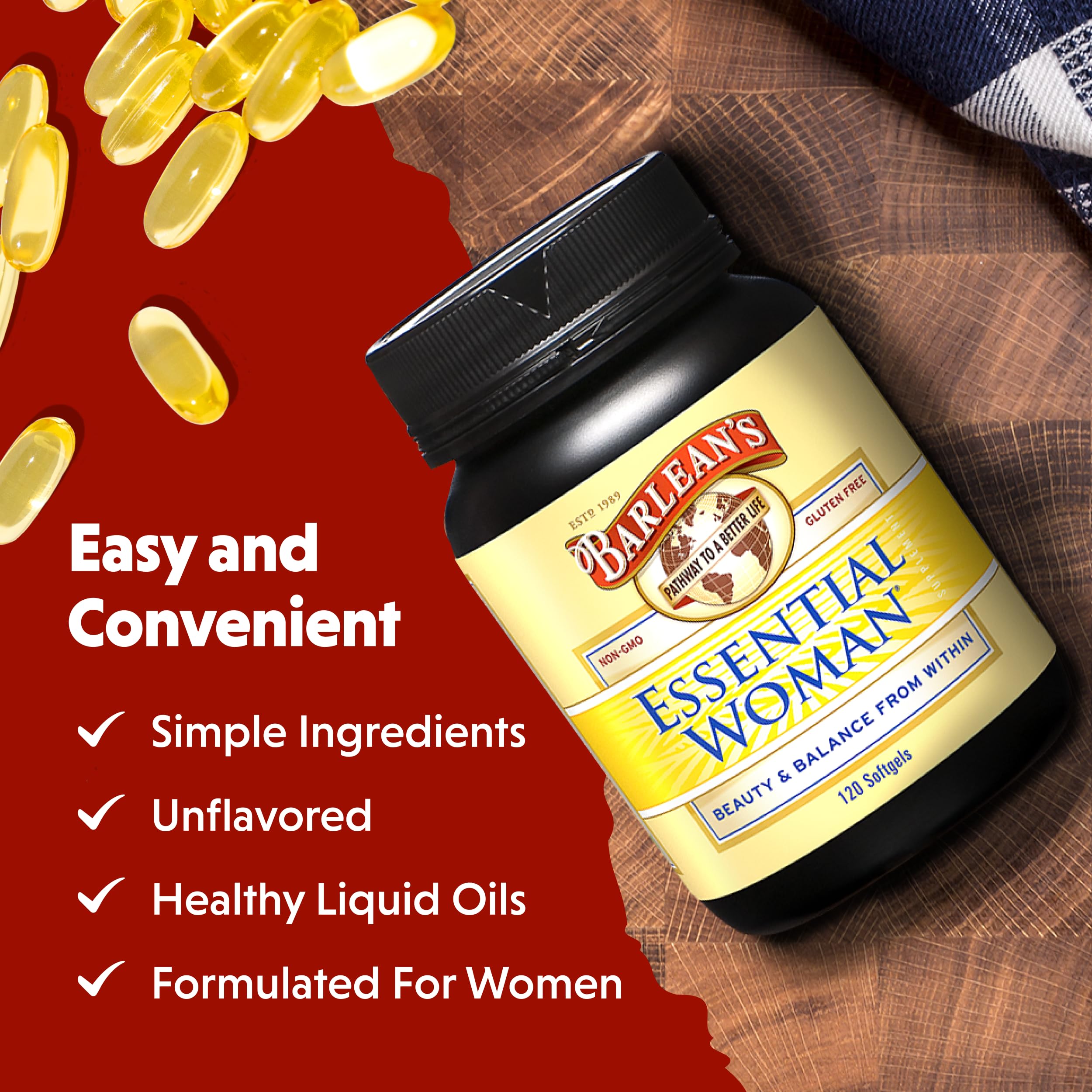 Barlean's etiqueta de ingredientes que destaca aceites y soya
