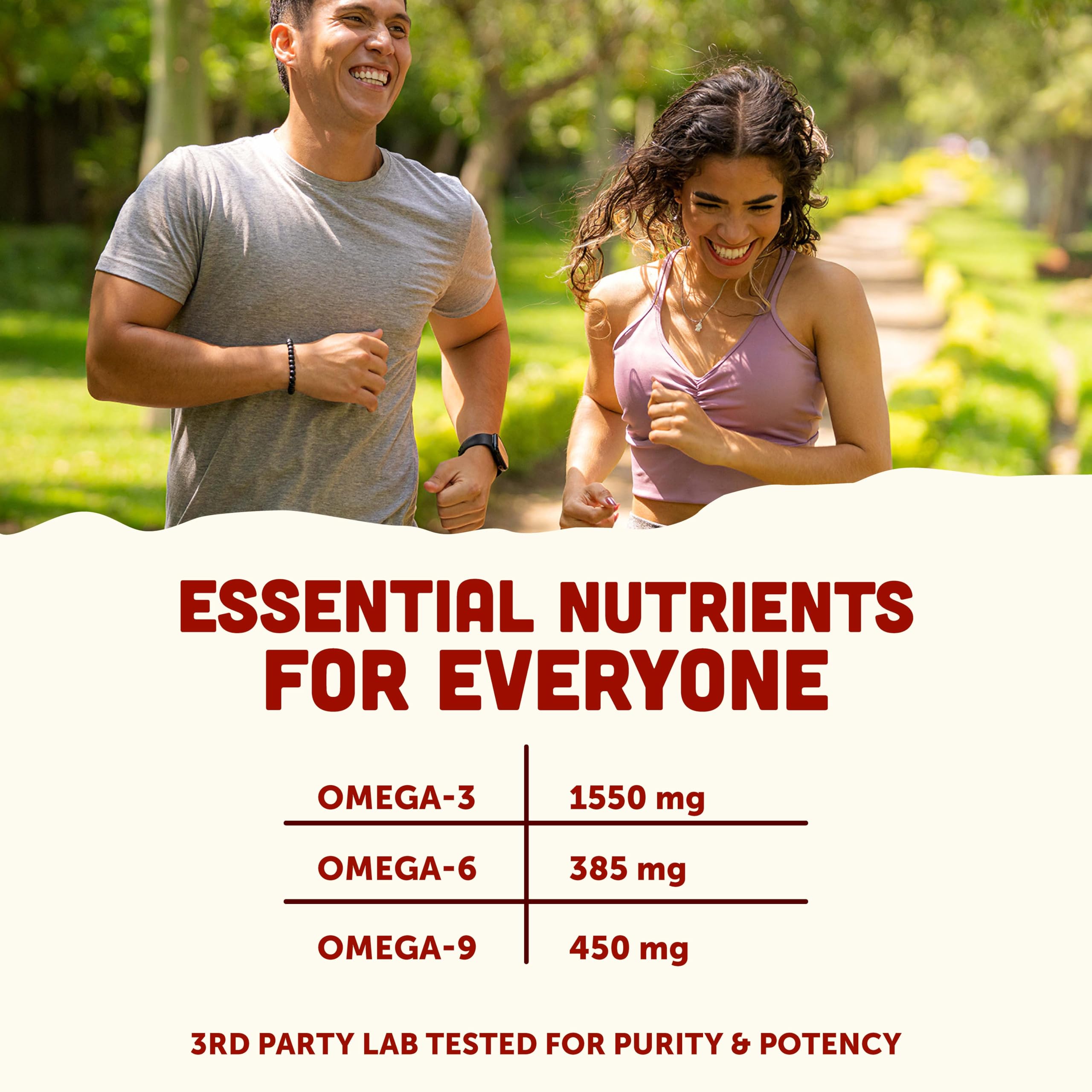 Barlean's etiqueta nutricional en primer plano, información clara