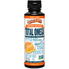 Barlean's envase frontal Orange Crème mostrando la marca y tamaño 8 oz, fácil de identificar