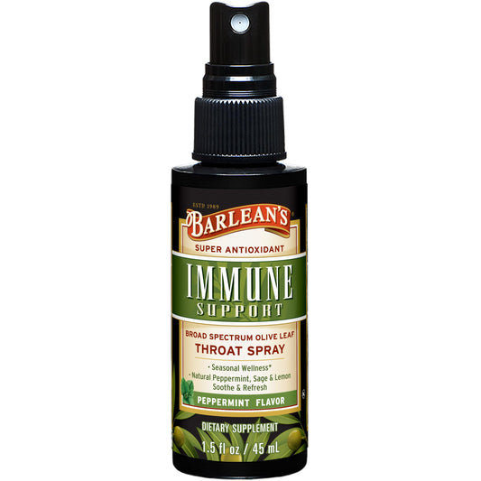 Barlean's envase frontal del spray para garganta que ofrece alivio refrescante