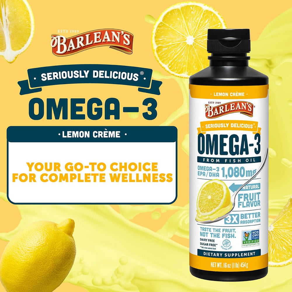 Barlean's textura cremosa del aceite liquido, aspecto apetecible y sin grumos