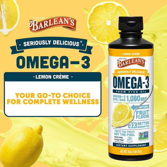 Barlean's textura cremosa del aceite liquido, aspecto apetecible y sin grumos